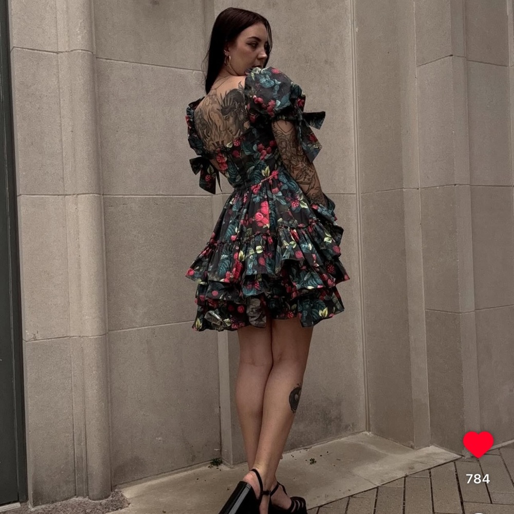 Fanciful Doll Raspberry Mini Liaisons Dress - Picture 4 of 5